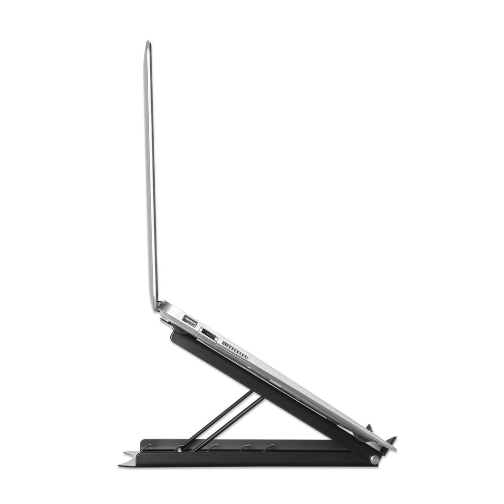 Manhattan Laptop- en tabletstandaard voor bureau, verstelbaar (5 posities), voor tablets en laptops tot 15,6", draagbaar en lichtgewicht, staal, zwart - Afbeelding 6