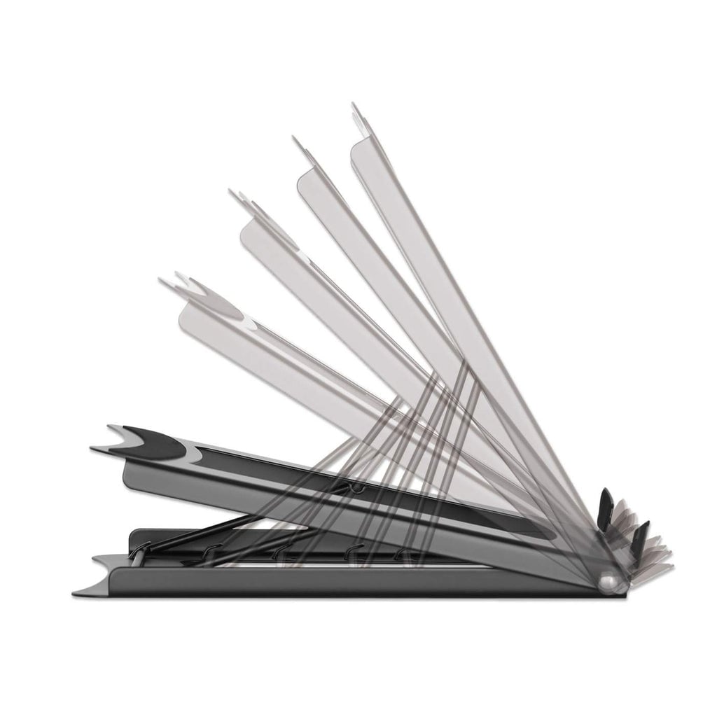 Manhattan Laptop- en tabletstandaard voor bureau, verstelbaar (5 posities), voor tablets en laptops tot 15,6", draagbaar en lichtgewicht, staal, zwart - Afbeelding 5
