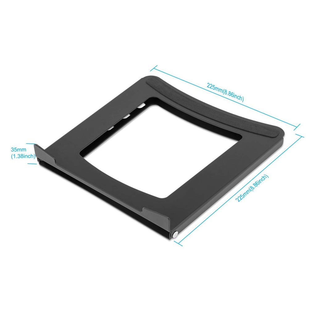 Manhattan Laptop- en tabletstandaard voor bureau, verstelbaar (5 posities), voor tablets en laptops tot 15,6", draagbaar en lichtgewicht, staal, zwart - Afbeelding 10
