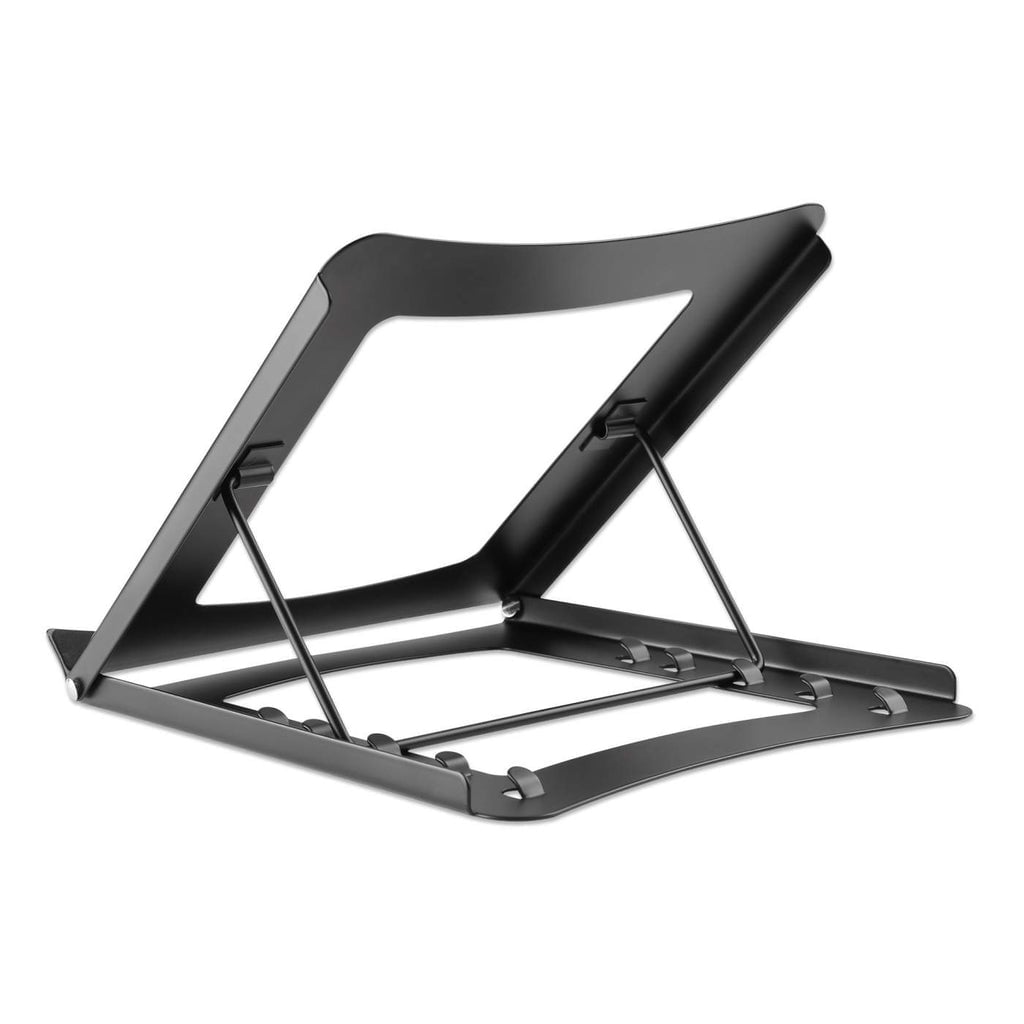 Manhattan Laptop- en tabletstandaard voor bureau, verstelbaar (5 posities), voor tablets en laptops tot 15,6", draagbaar en lichtgewicht, staal, zwart - Afbeelding 4