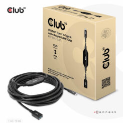 CLUB3D USB Gen1 Type-C to Type-A Active Adapter Cable 5Gbps M/F 10m/32.8ft - Afbeelding 2