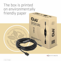 CLUB3D USB Gen1 Type-C to Type-A Active Adapter Cable 5Gbps M/F 10m/32.8ft - Afbeelding 10