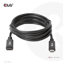 CLUB3D USB Gen1 Type-C Extensie kabel 5Gbps 60W(20V/3A) 4K60Hz M/F 2m/6.56ft - Afbeelding 9