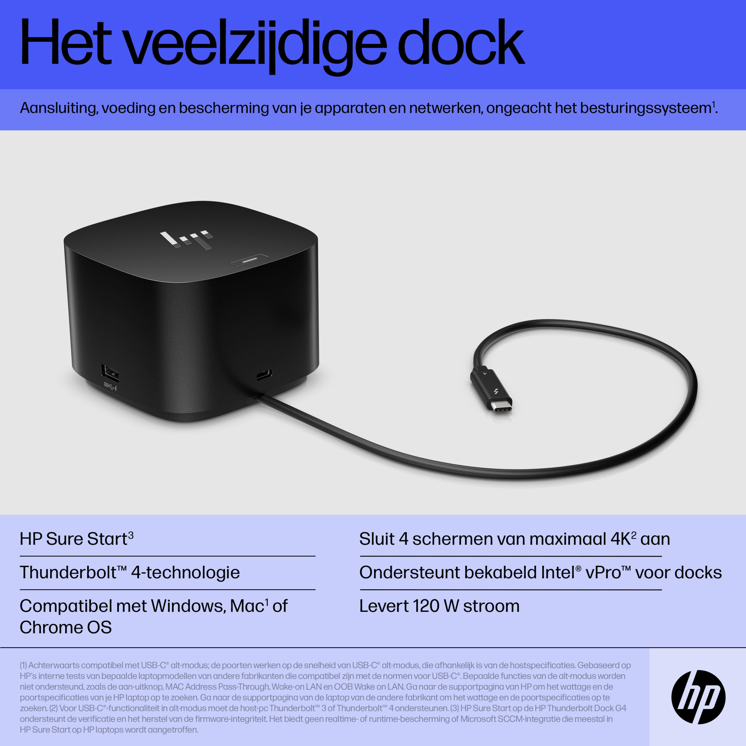 HP Thunderbolt Dock 120 watt G4 - Afbeelding 9