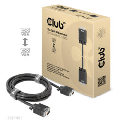 CLUB3D VGA Cable Bidirectional M/M 3m/9.84ft 28AWG - Afbeelding 3