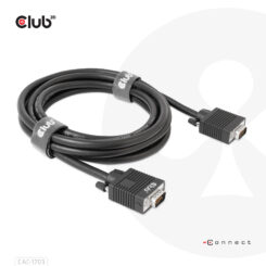 CLUB3D VGA Cable Bidirectional M/M 3m/9.84ft 28AWG - Afbeelding 7