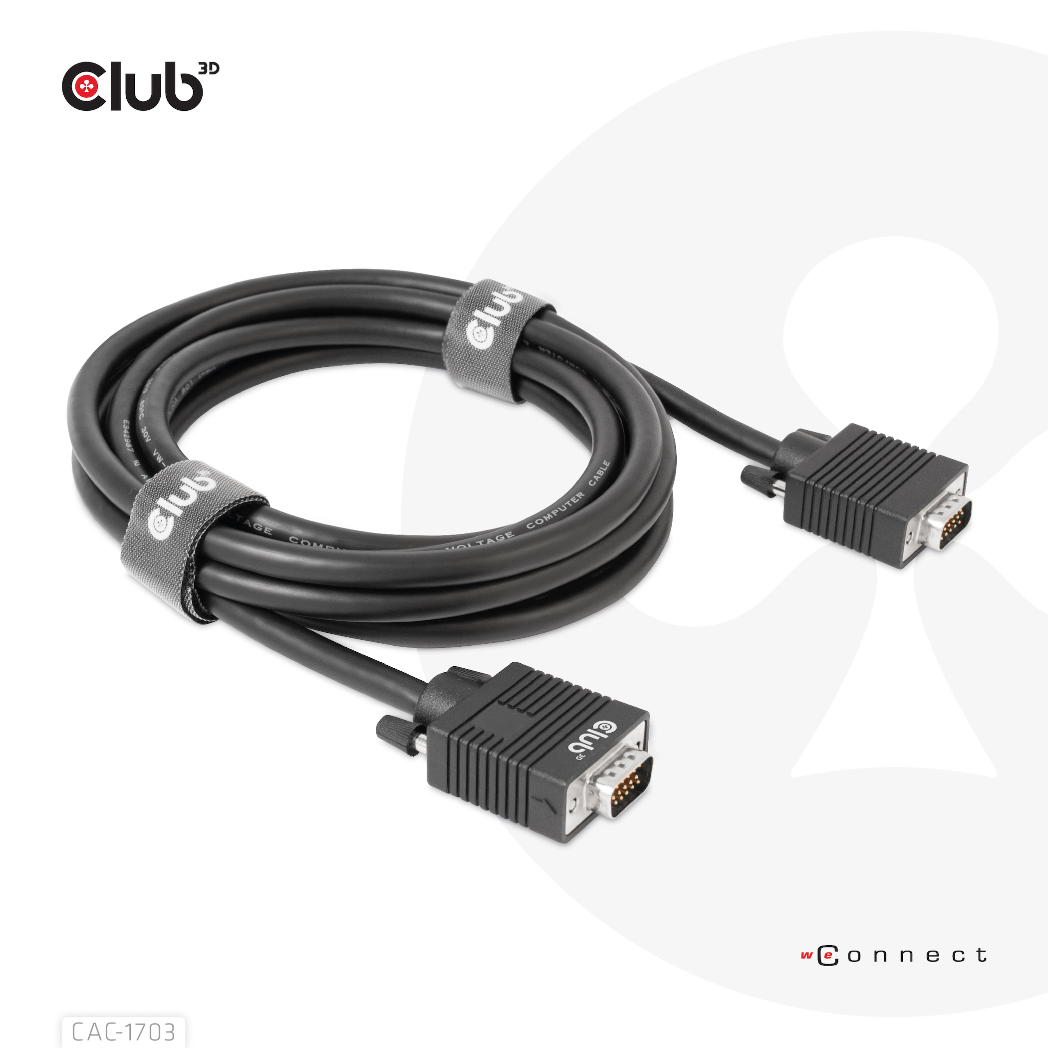 CLUB3D VGA Cable Bidirectional M/M 3m/9.84ft 28AWG - Afbeelding 7