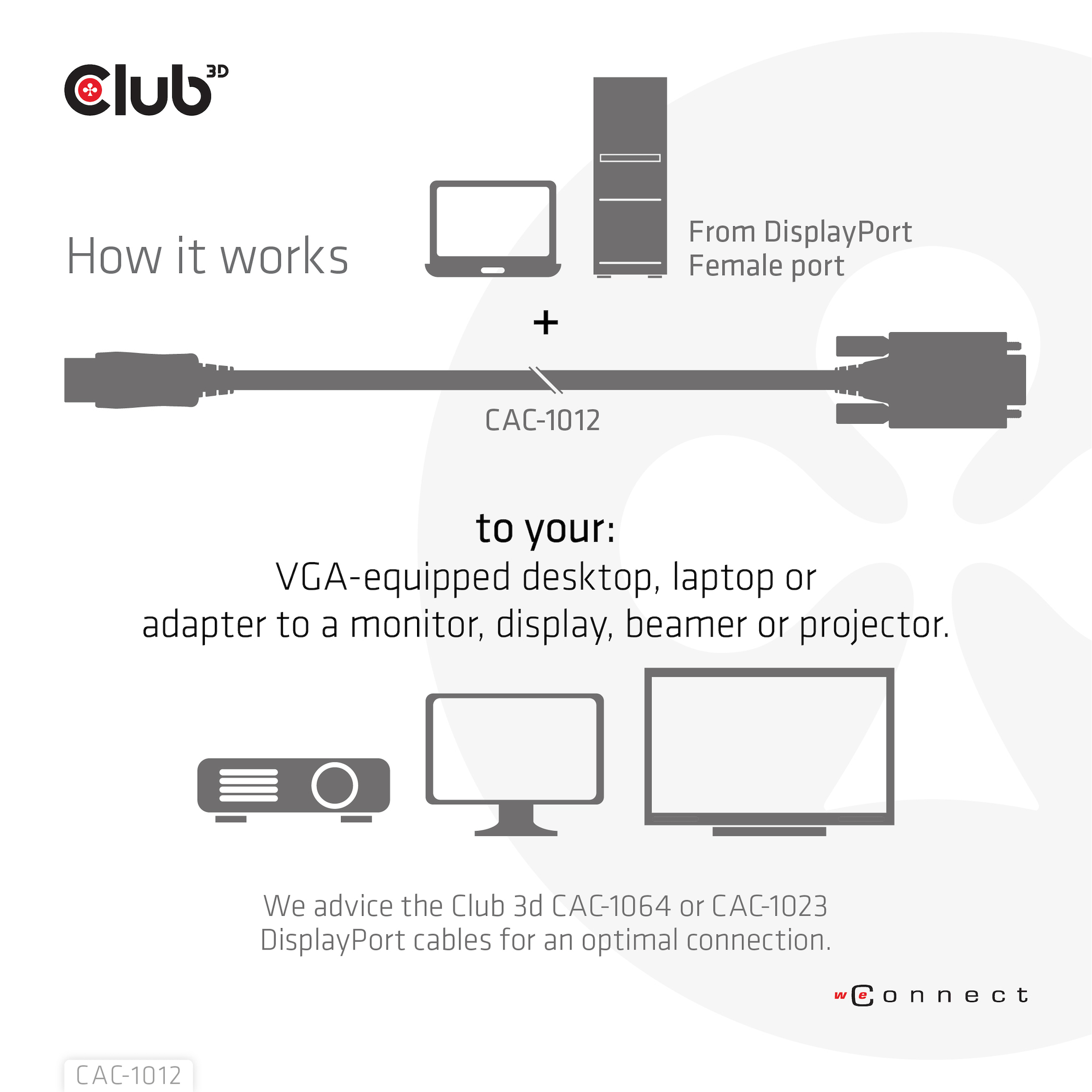 CLUB3D DisplayPort to VGA Cable M/M - Afbeelding 6