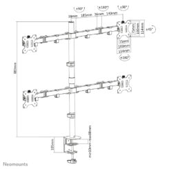 Neomounts FPMA-D550D4BLACK Monitorarm 13-32" - Afbeelding 15