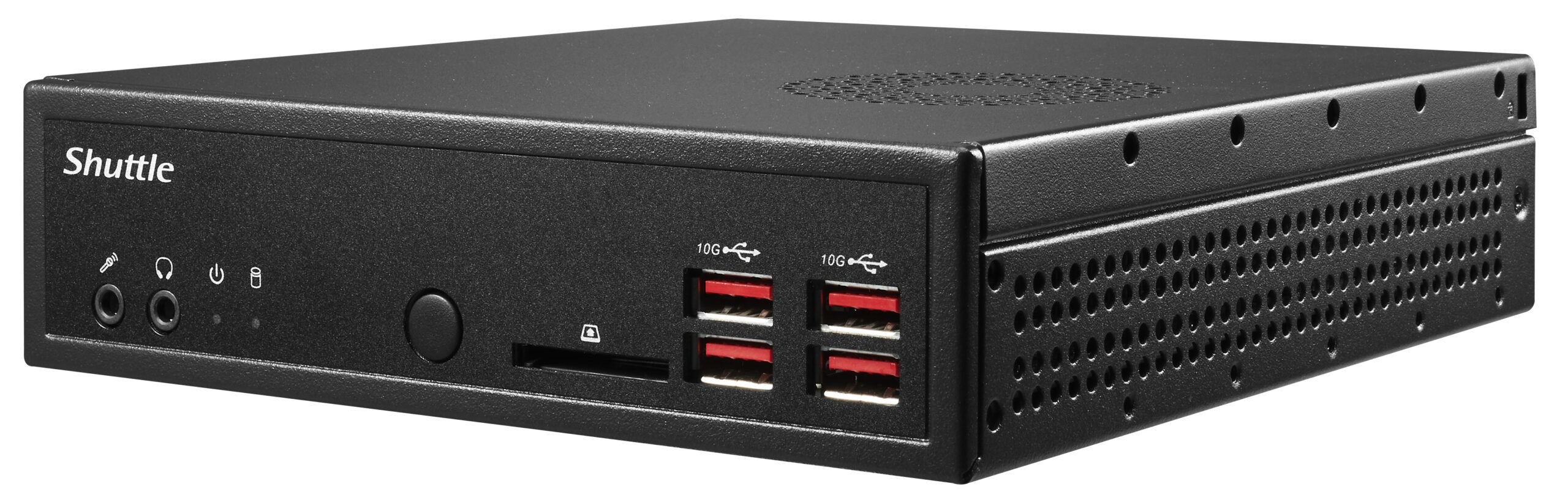 Shuttle XPC slim Barebone DH32U, Intel Pentium Gold 7505, 4x HDMI 2.0b 2x LAN, 2x COM, incl. VESA, , 24/7 permanent gebruik - Afbeelding 6