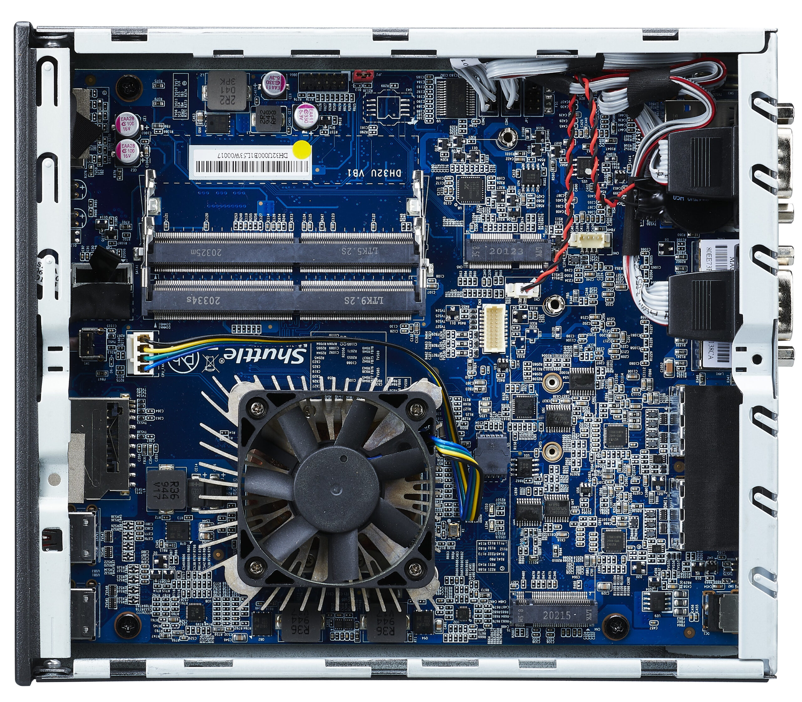 Shuttle XPC slim Barebone DH32U, Intel Pentium Gold 7505, 4x HDMI 2.0b 2x LAN, 2x COM, incl. VESA, , 24/7 permanent gebruik - Afbeelding 5