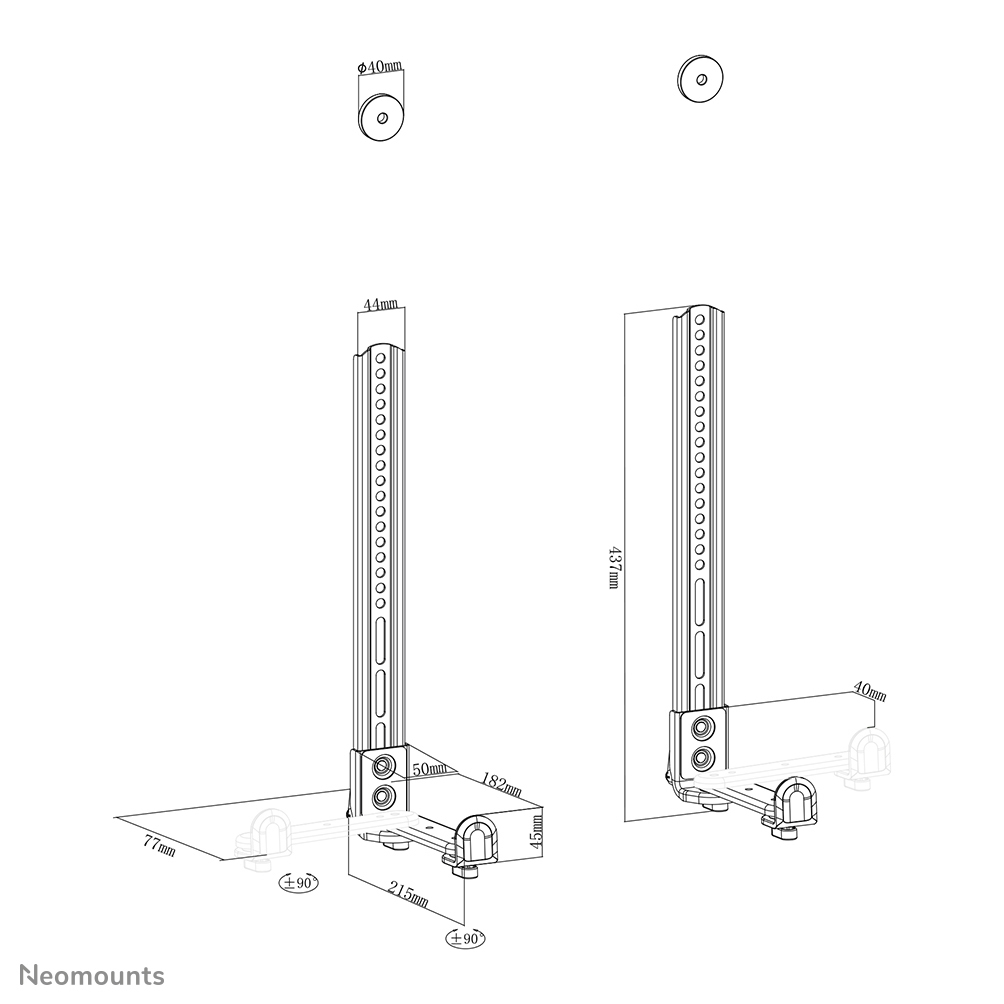 Neomounts AWL29-650BL1 Videobar/soundbar houder VESA - max 15 kg - universeel - Afbeelding 16