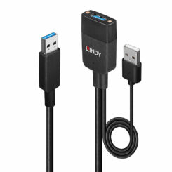 Lindy 43357 interface hub USB 3.2 Gen 2 (3.1 Gen 2) Type-A 100 Mbit/s Zwart