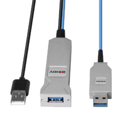 Lindy 43345 USB-kabel USB 3.2 Gen 1 (3.1 Gen 1) 30 m USB A 2 x USB A 5 Gbit/s Blauw, Zilver - Afbeelding 5