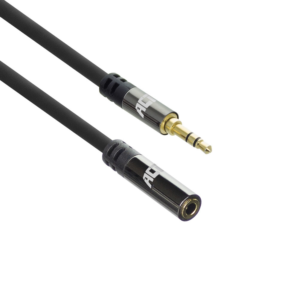 ACT 2 meter High Quality audio verlengkabel 3,5 mm stereo jack male - female - Afbeelding 2