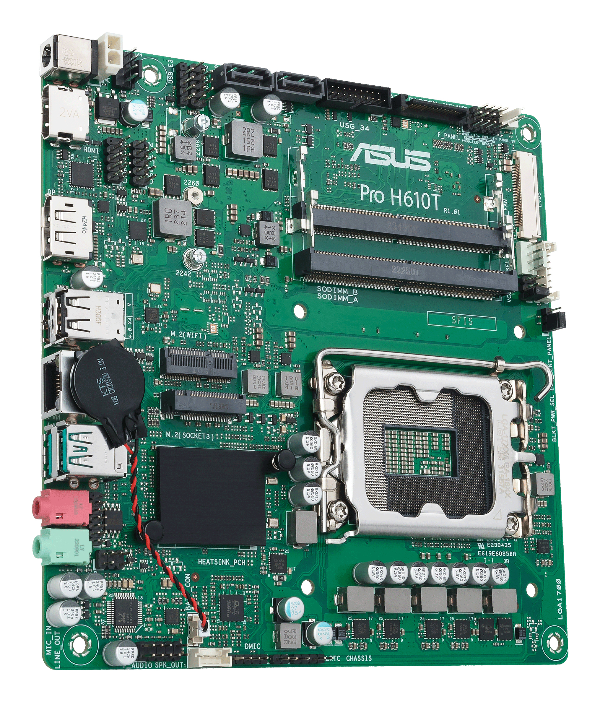 ASUS PRO H610T-CSM Intel H610 LGA 1700 Thin Mini ITX - Afbeelding 5