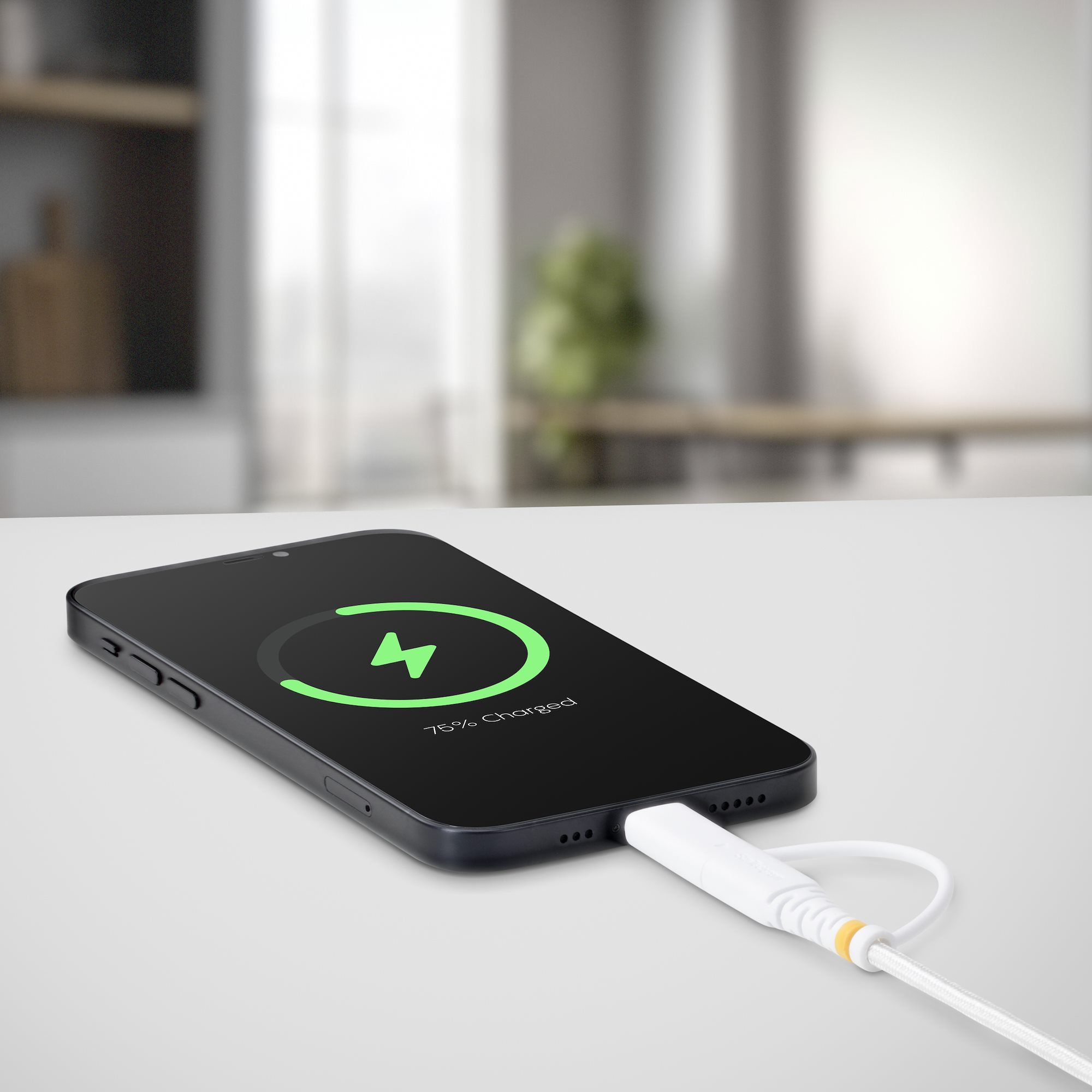 StarTech.com 1m 2-in-1 Robuuste USB-C Oplaadkabel met Lightning Adapter, 30W/60W, Apple MFi Gecertificeerd, Gevlochten USB C Laadkabel voor iPhone/iPad/Android - Afbeelding 4