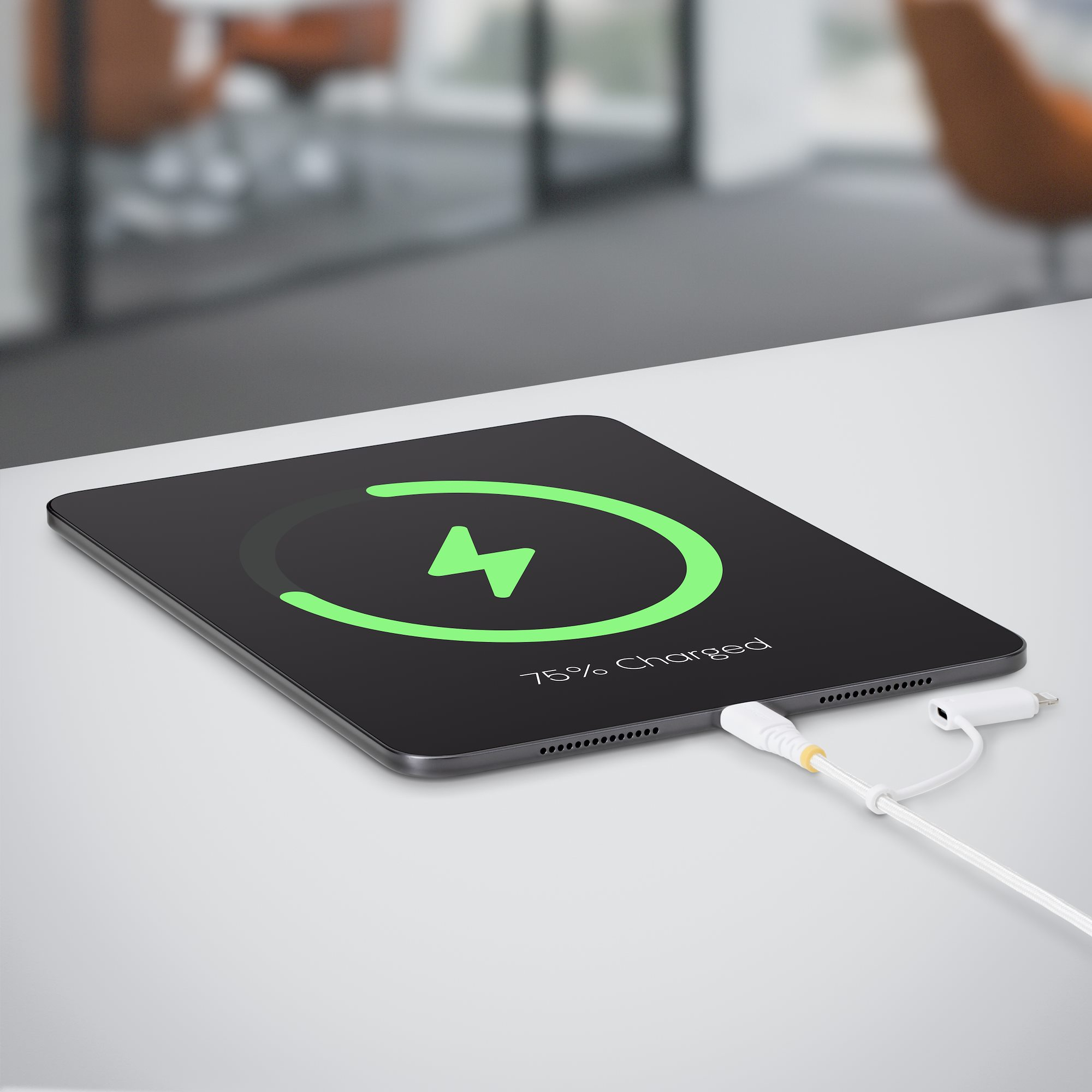 StarTech.com 1m 2-in-1 Robuuste USB-C Oplaadkabel met Lightning Adapter, 30W/60W, Apple MFi Gecertificeerd, Gevlochten USB C Laadkabel voor iPhone/iPad/Android - Afbeelding 5