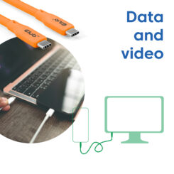 CLUB3D USB C oplaadkabel Oranje - Afbeelding 6