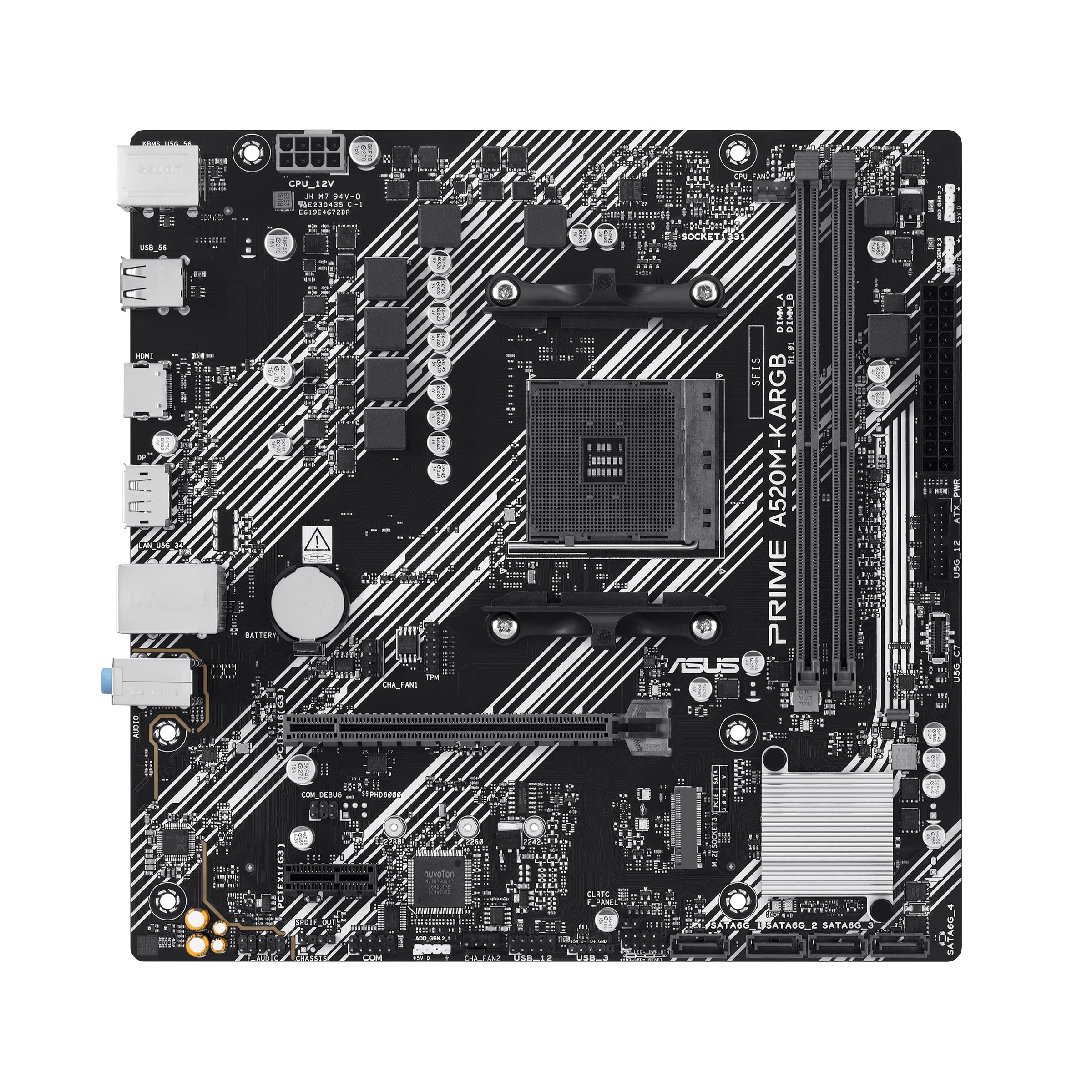 ASUS PRIME A520M-K ARGB AMD A520 Socket AM4 micro ATX