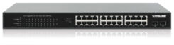 Intellinet 24-poorts Gigabit Ethernet PoE+ netwerk switch, 24x RJ45 10/100/1000 Mbps, 2x SFP-uplink, IEEE 802.3at/af conform, PoE-budget 370 W, endspan, 19" rackmontage, metalen behuizing, 3 jaar garantie - Afbeelding 6