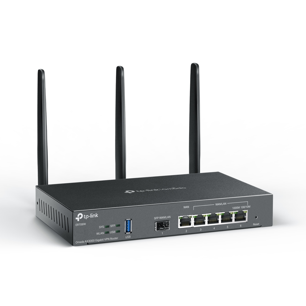 TP-Link Omada ER706W draadloze router Gigabit Ethernet Dual-band (2.4 GHz / 5 GHz) Zwart - Afbeelding 3