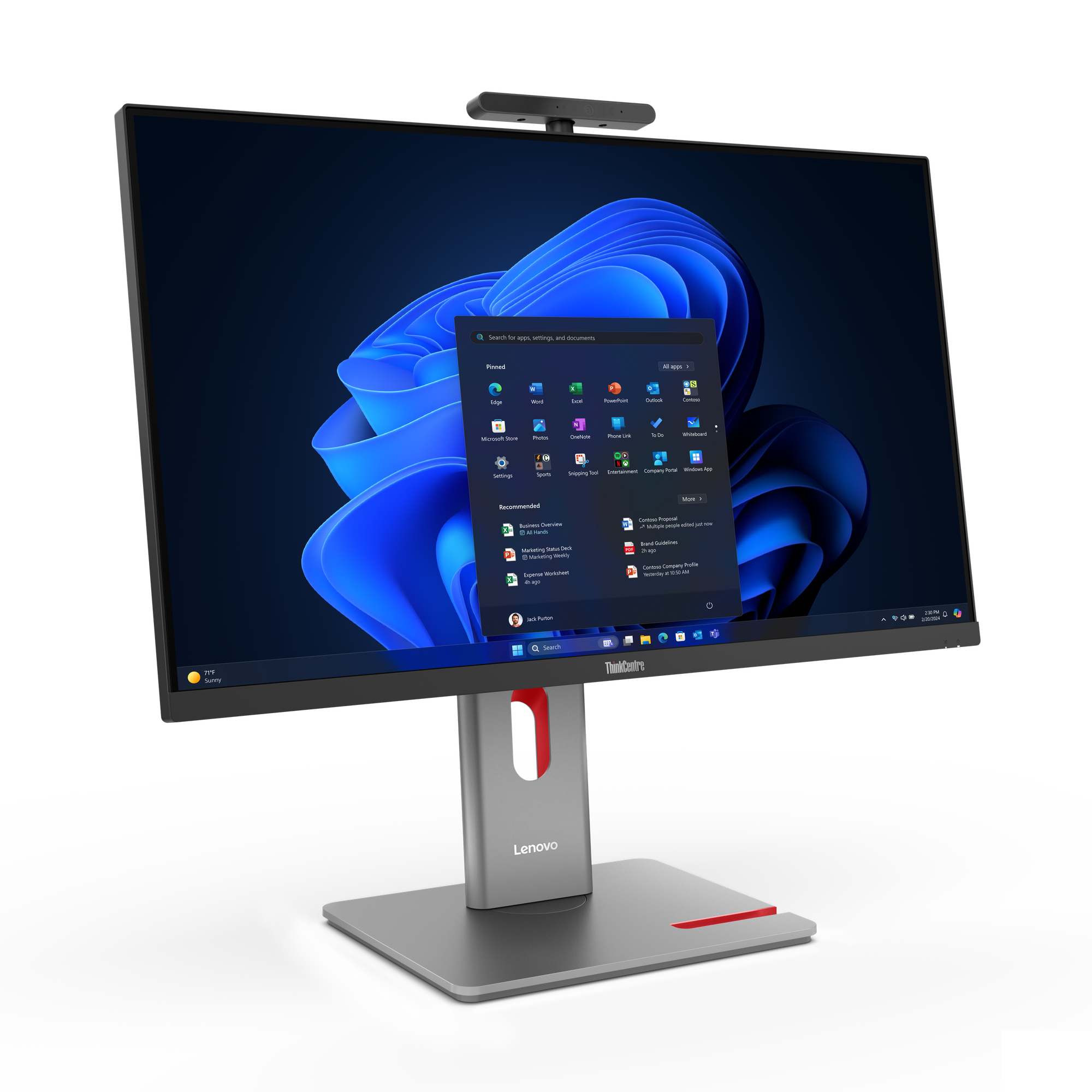 Lenovo ThinkCentre M90a Pro Gen 6 Intel Core Ultra 5 235 68,6 cm (27") 2560 x 1440 Pixels Alles-in-één-pc 16 GB DDR5-SDRAM 512 GB SSD Windows 11 Pro Wi-Fi 6E (802.11ax) Zwart - Afbeelding 4