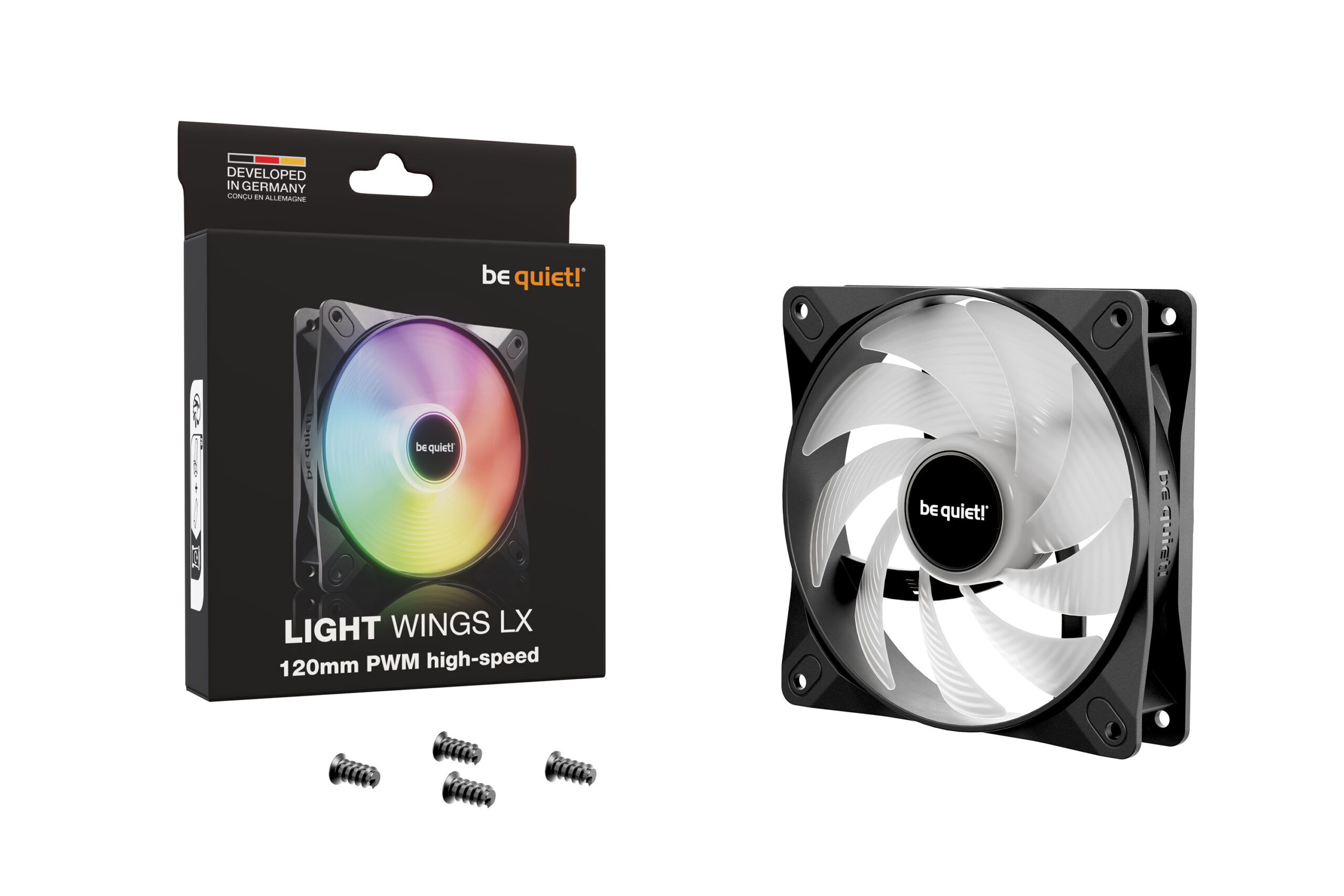 be quiet! LIGHT WINGS LX 120mm PWM high-speed Computer behuizing Ventilator 12 cm Zwart 1 stuk(s) - Afbeelding 6