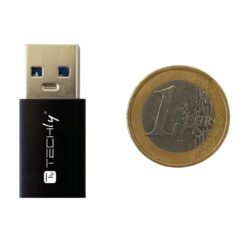 Techly IADAP USB3-AFT tussenstuk voor kabels USB A USB C Zwart - Afbeelding 3