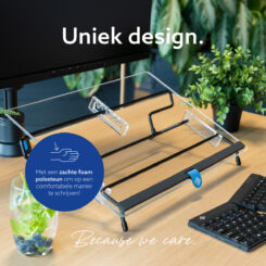 R-Go Tools Documenthouder R-Go Flex Read, ergonomisch, met soft foam polssteun, transparant acrylaat - Afbeelding 11