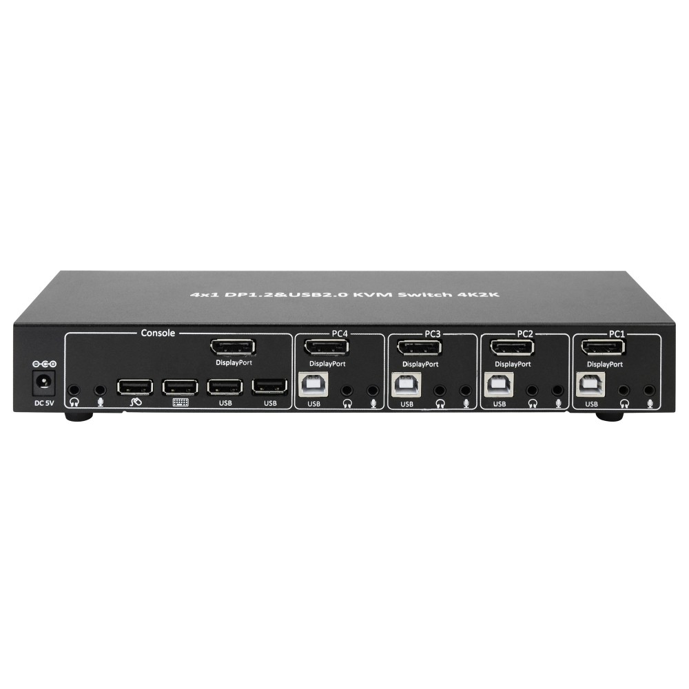 Techly IDATA DP-KVM4 KVM-switch Rack-montage Zwart - Afbeelding 3
