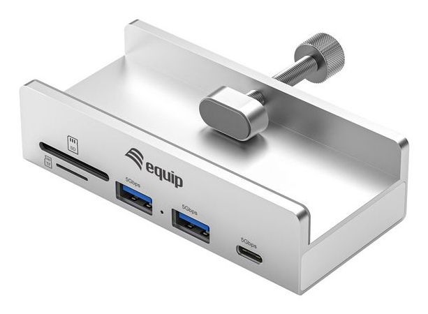 Equip 128968 interface hub USB 3.2 Gen 1 (3.1 Gen 1) Type-A 5000 Mbit/s Aluminium - Afbeelding 2