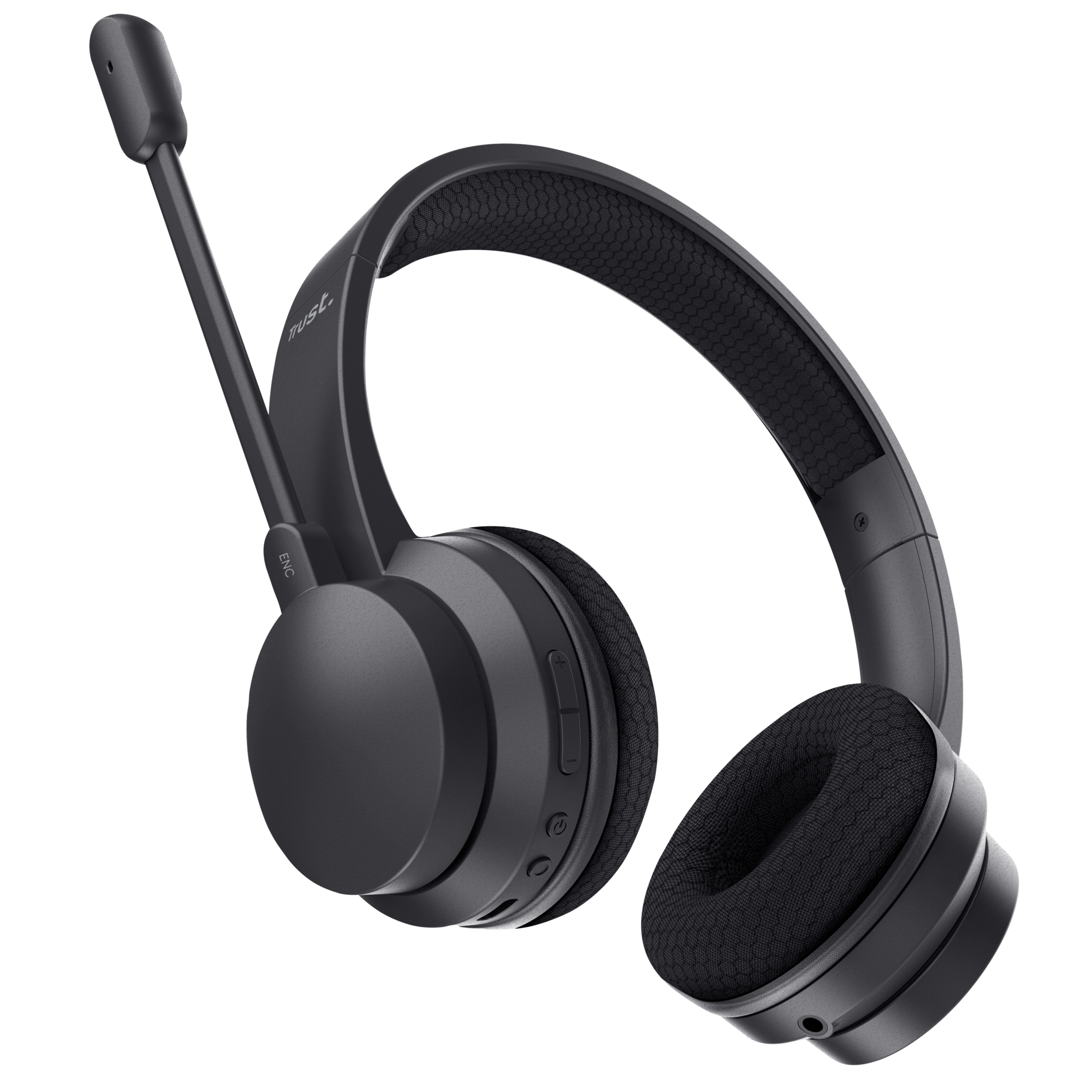 Trust Ayda Draadloze Headset - Bluetooth headset – USB-C aansluiting – Zwart - Afbeelding 3