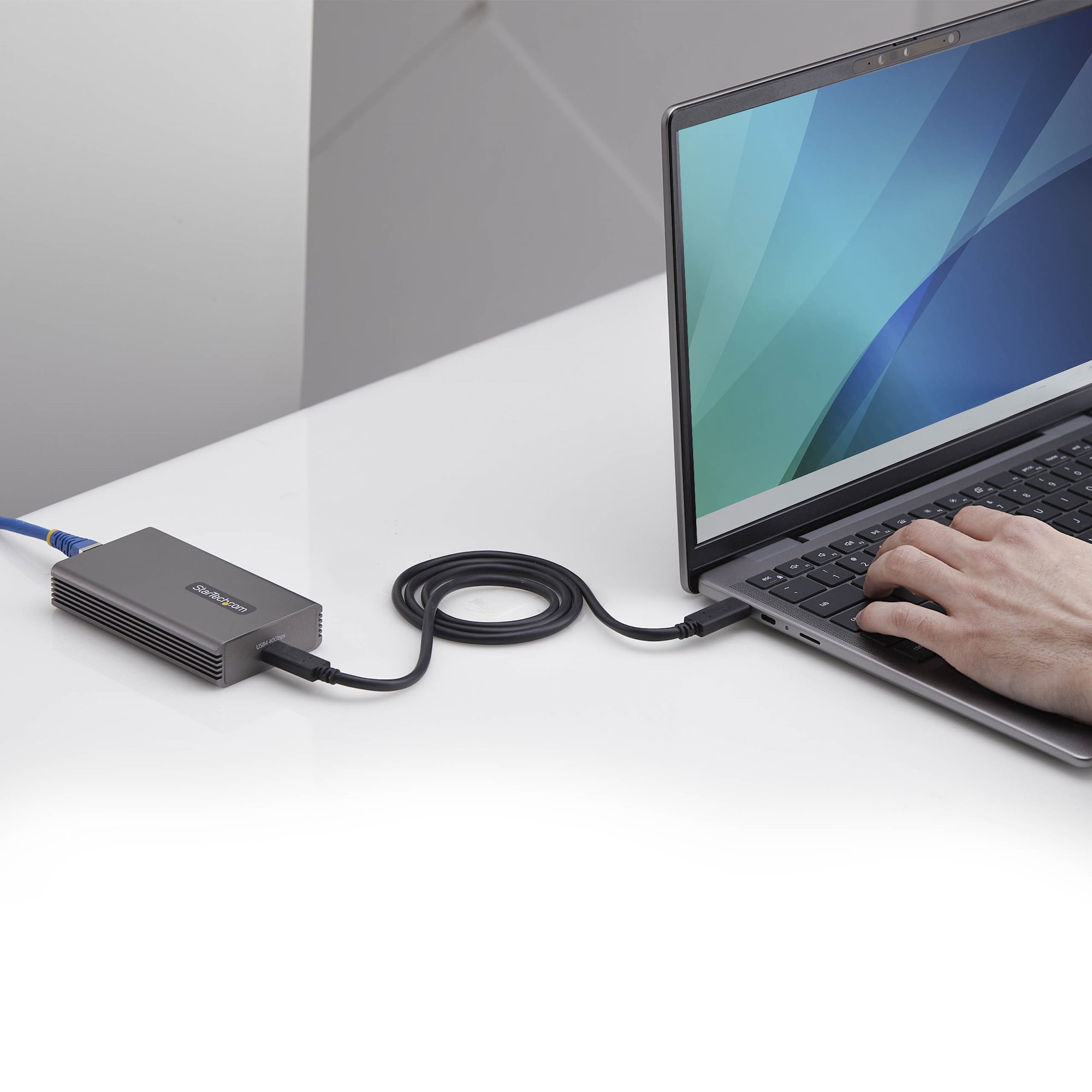 StarTech.com USB4 naar Ethernet Adapter, 10GbE, Multi-Gigabit, Thunderbolt Compatibel, 10GBASE-T/5G/2.5G NIC, 10G LAN Adapter, 0,5m USB4 Kabel, Win/Mac, TAA - Afbeelding 7