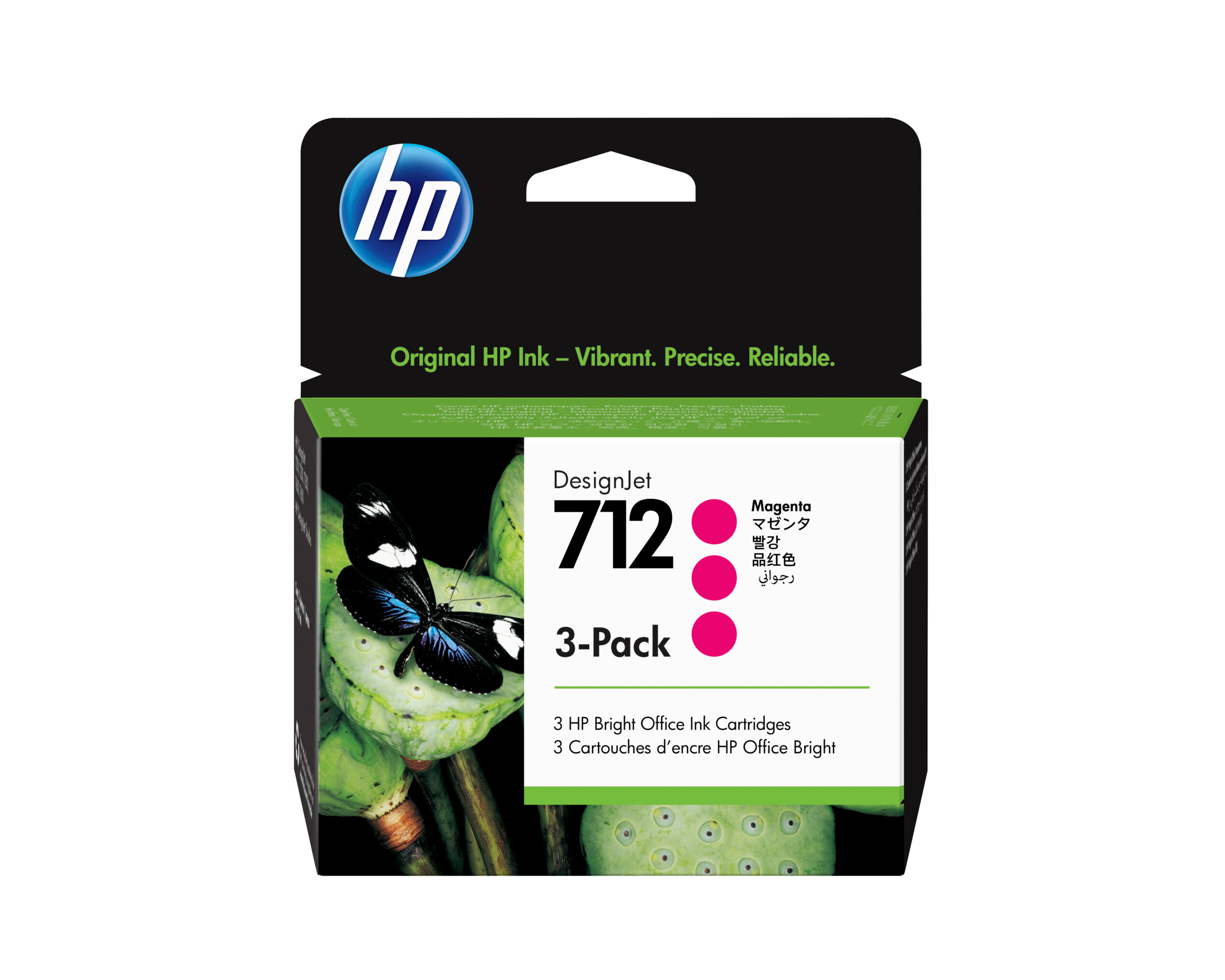 HP 712 29 ml inktcartridge voor DesignJet, magenta, 3-pack - Afbeelding 2