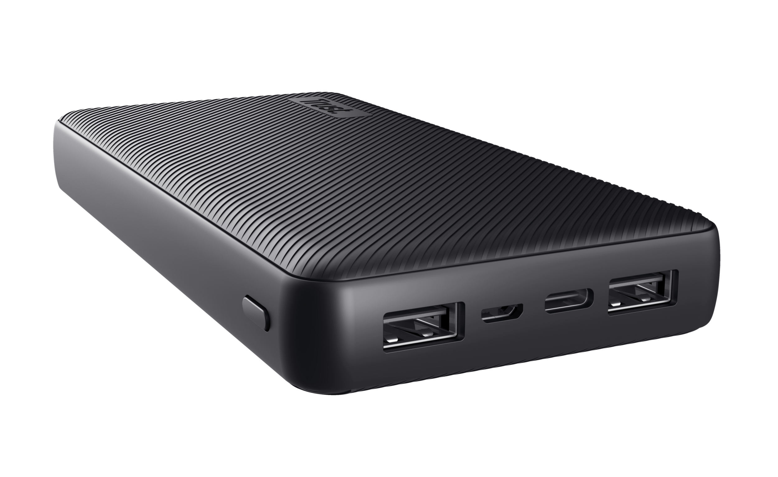 Trust Primo Powerbank - 20000 mAh – Snellader – Batterij Indicatie - USB A, USB C – Universele Powerbank – voor Samsung, Apple – 15 Watt – ECO - Zwart