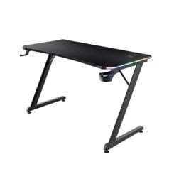 Trust GXT 709 Luminus Gaming Bureau - Gaming bureau – Geïntegreerde RGB-verlichting – Maximale belasting 150 kg – Zwart
