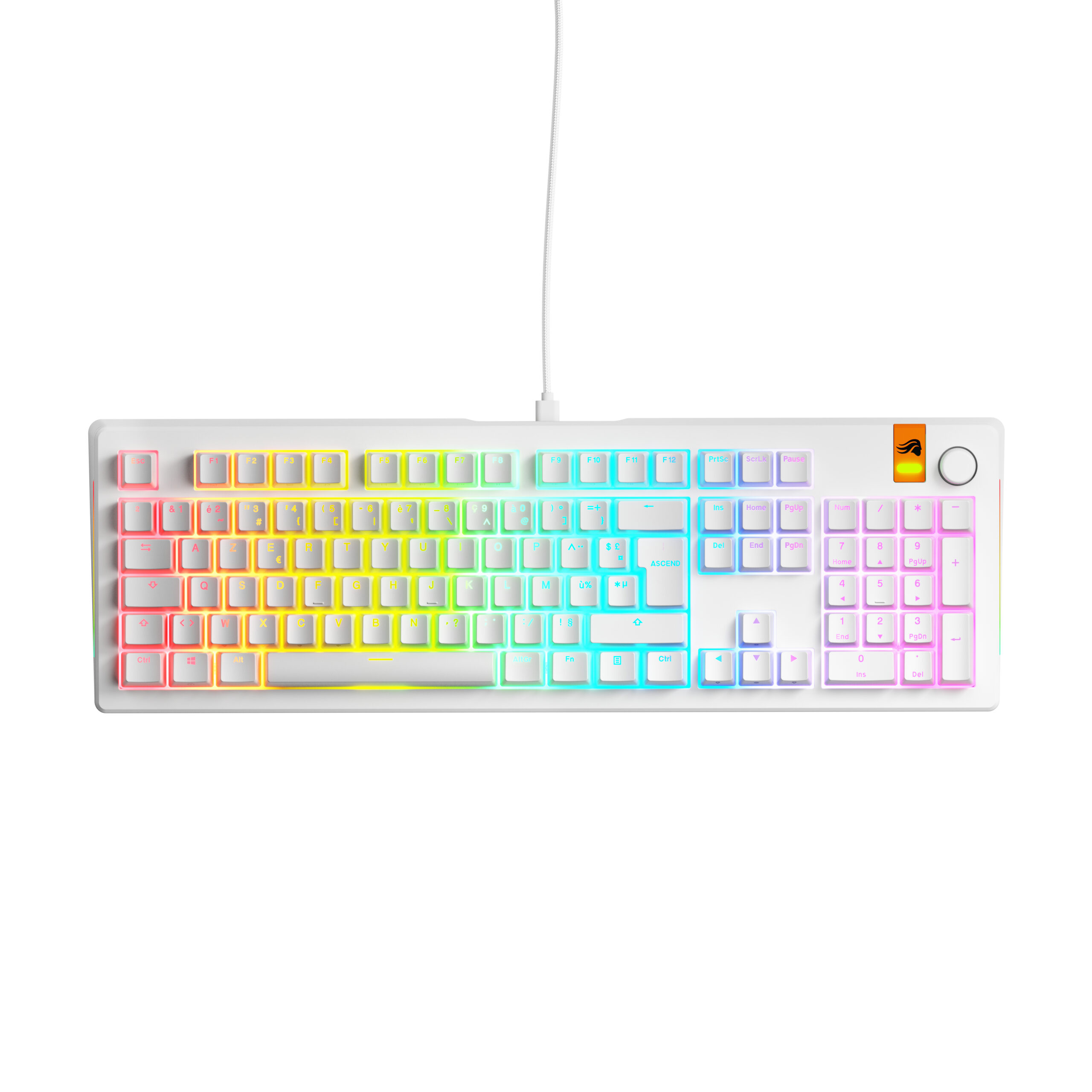 Glorious Gaming GMMK 3 HE 100% Prebuilt toetsenbord Gamen USB AZERTY Frans Wit - Afbeelding 3