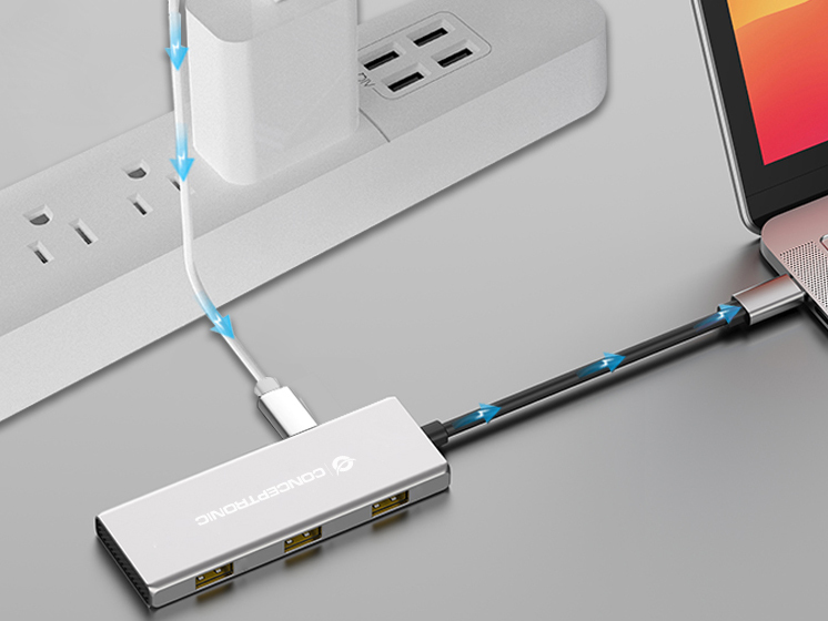 Conceptronic HUBBIES17G interface hub USB 3.2 Gen 2 (3.1 Gen 2) Type-C 10000 Mbit/s Grijs - Afbeelding 11