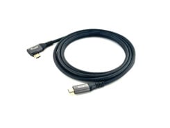 Equip USB 2.0 C naar C 90° haakse kabel, M/M, 2,0 m, PD 100W, zwart