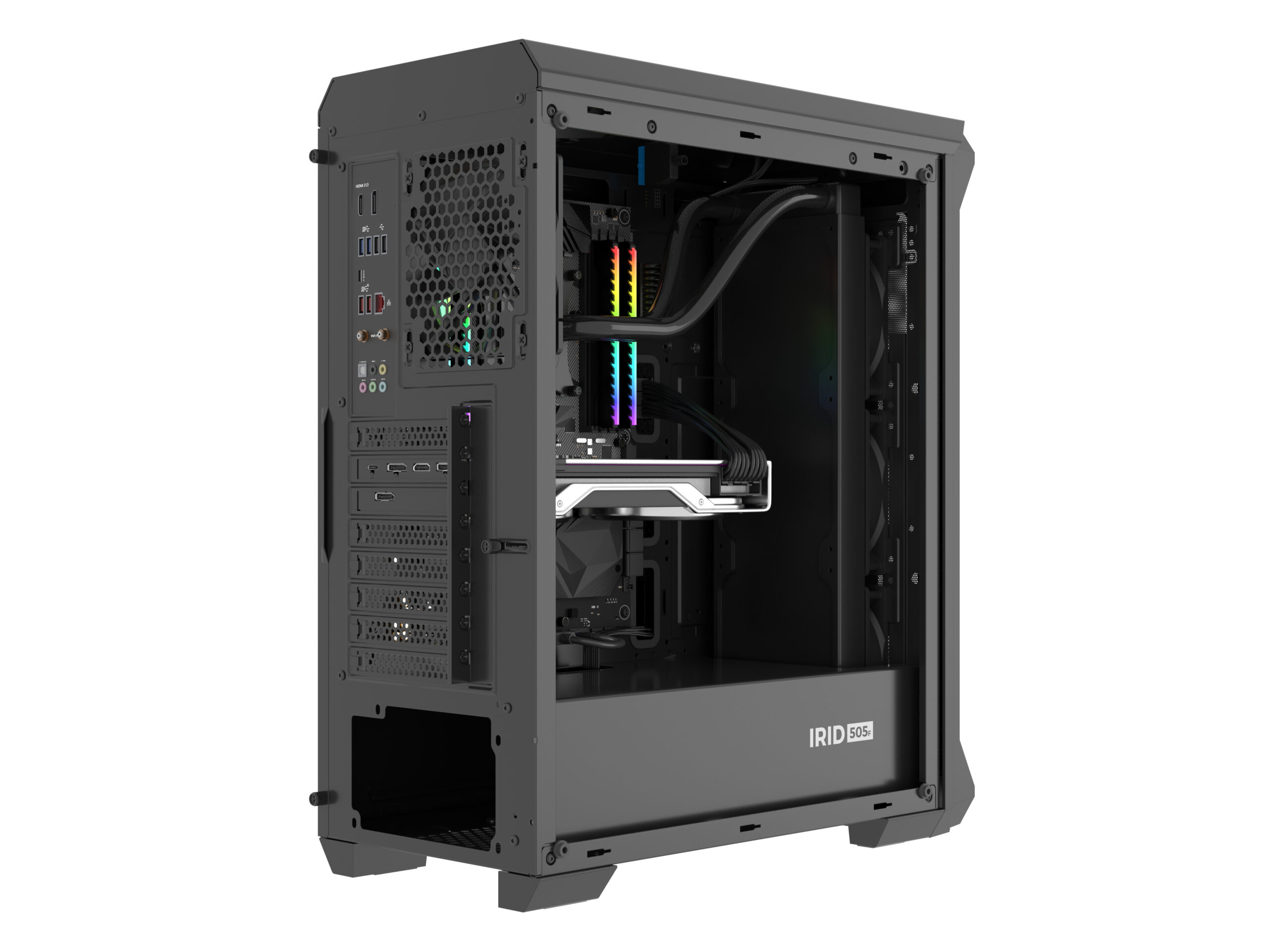 GENESIS Irid 505F Midi Tower Zwart - Afbeelding 8