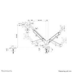 Neomounts DS70-810BL2 Monitorarm 17-32" - gasveer - ruimtebesparend - 180°-stop - Afbeelding 21