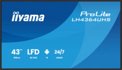 iiyama LH4364UHS-B1AG beeldkrant Digitale signage flatscreen 109,2 cm (43") LED Wifi 500 cd/m² 4K Ultra HD Zwart Type processor Android 24/7 - Afbeelding 3