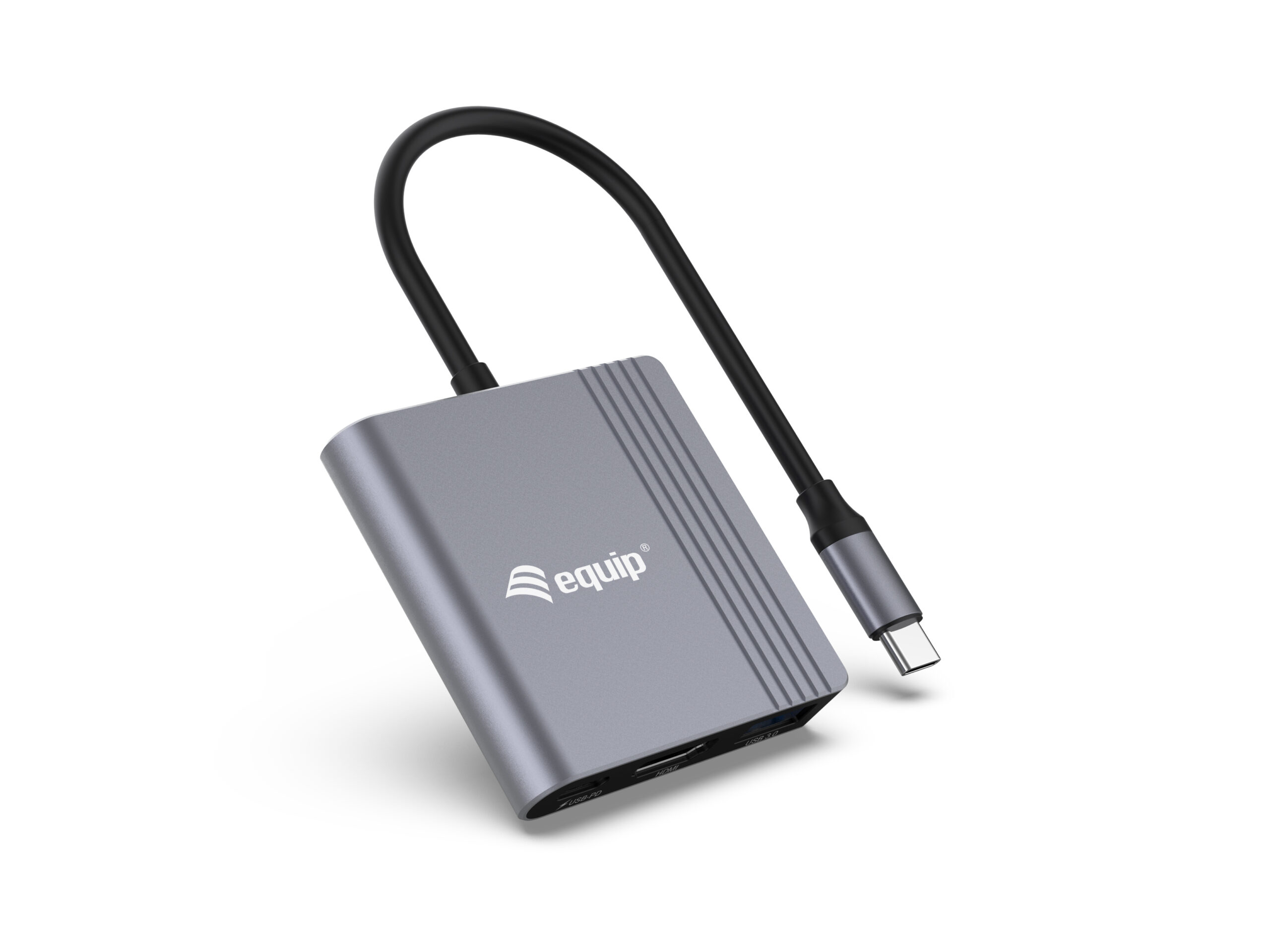 Equip 3-in-1 USB-C naar HDMI / USB-A / USB PD-adapter, 4K/60Hz, 100W USB PD - Afbeelding 4