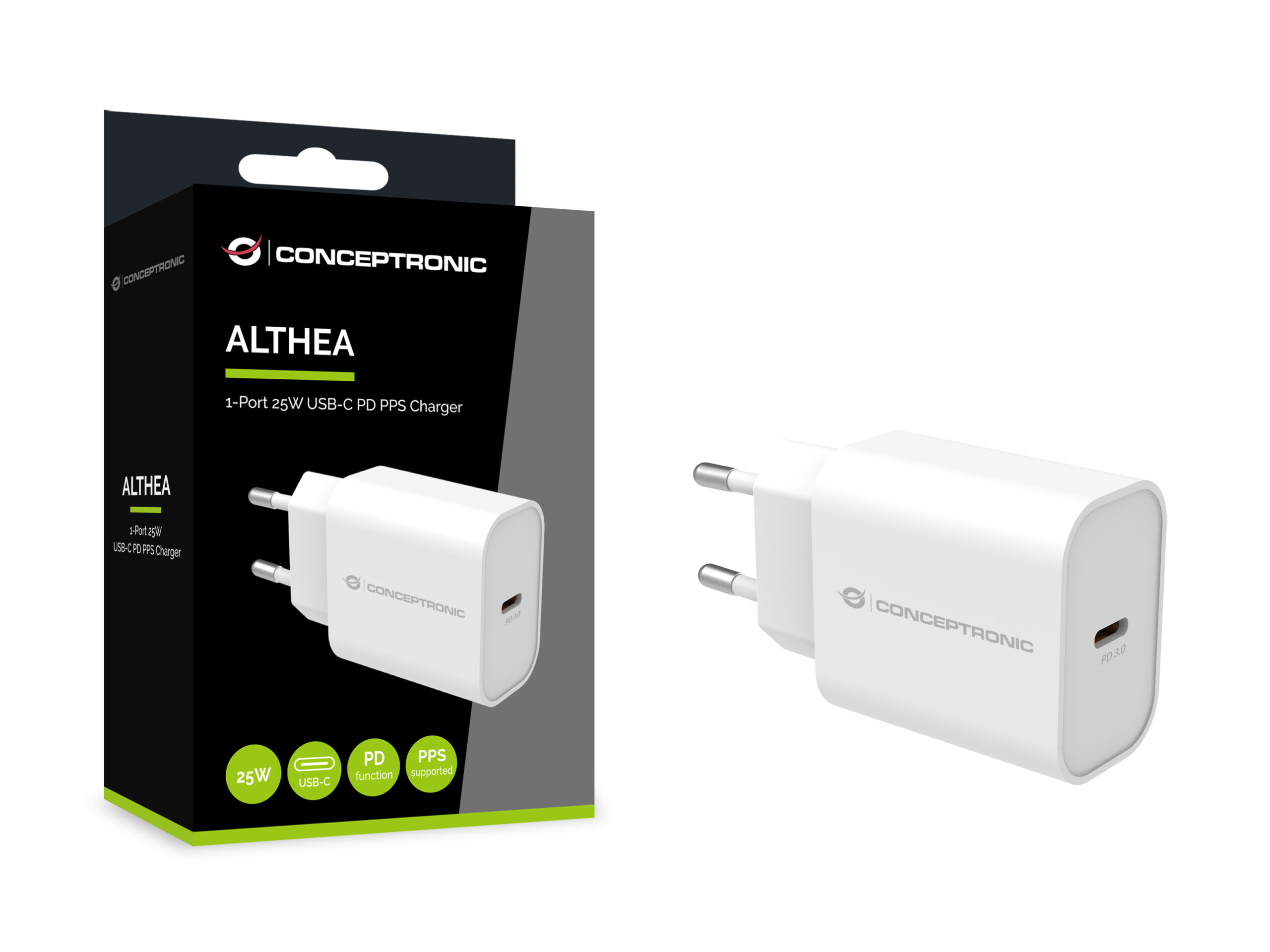 Conceptronic ALTHEA10W oplader voor mobiele apparatuur Universeel Wit AC Snel opladen Binnen - Afbeelding 5
