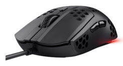 Trust GXT 928 Helox Gaming Muis - Ultralichte gamingmuis – 6 programmeerbare knoppen – 6400 DPI – Zwart