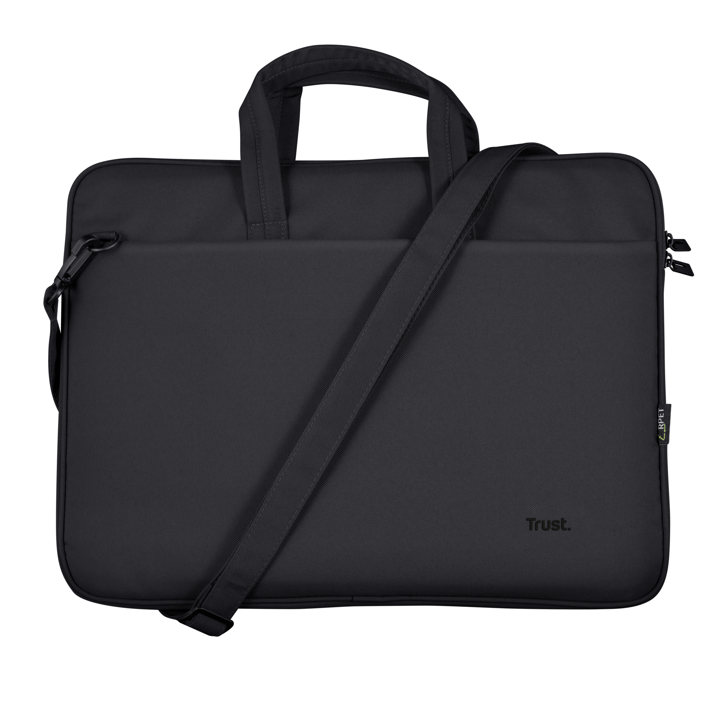 Trust Bologna laptop schoudertas 16 inch - Laptop schoudertas – Voor laptops tot 16 inch – Gerecycled materiaal – Zwart - Afbeelding 3
