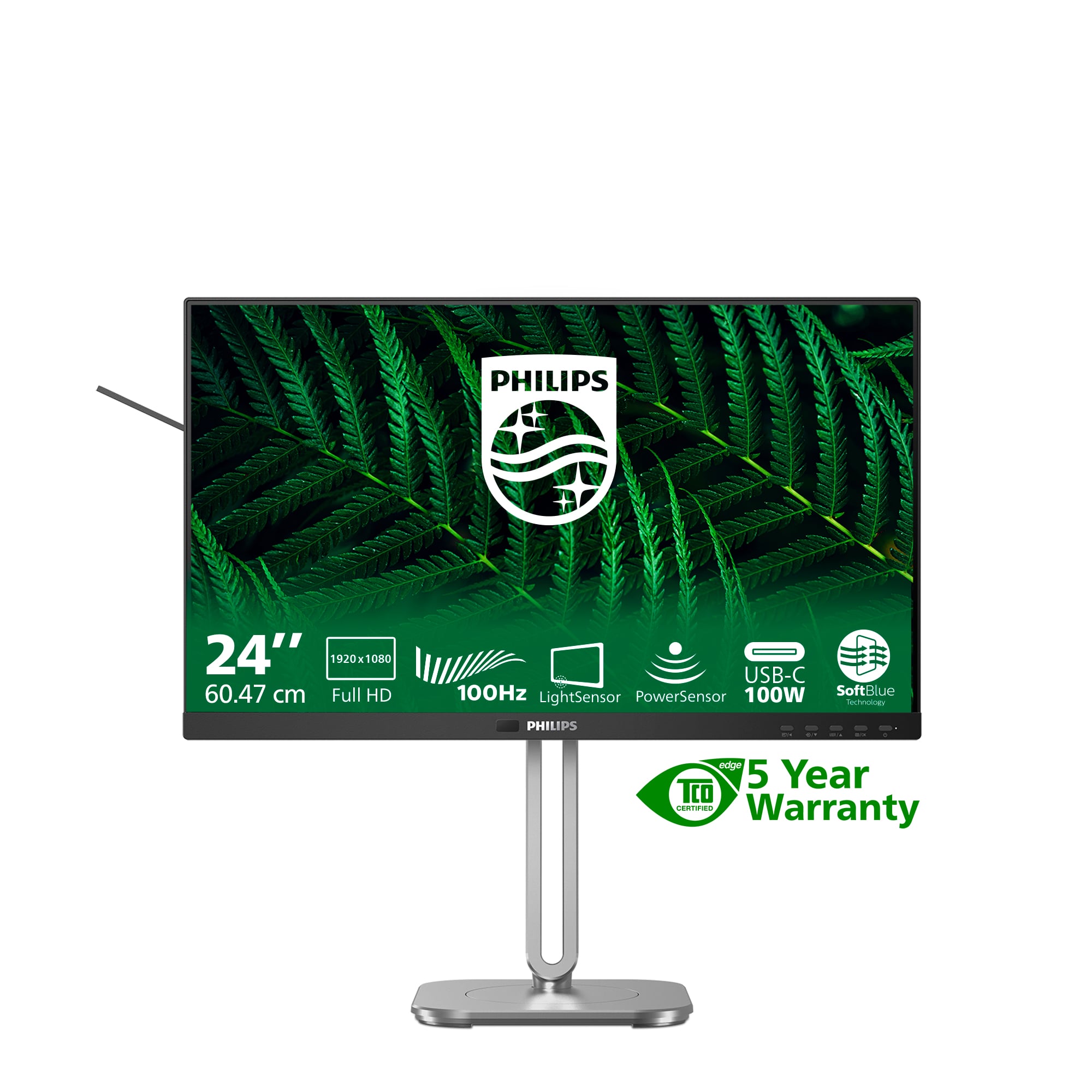 Philips 5000 series 24B2G5301/00 computer monitor 60,5 cm (23.8") 1920 x 1080 Pixels Full HD LCD Zwart - Afbeelding 4