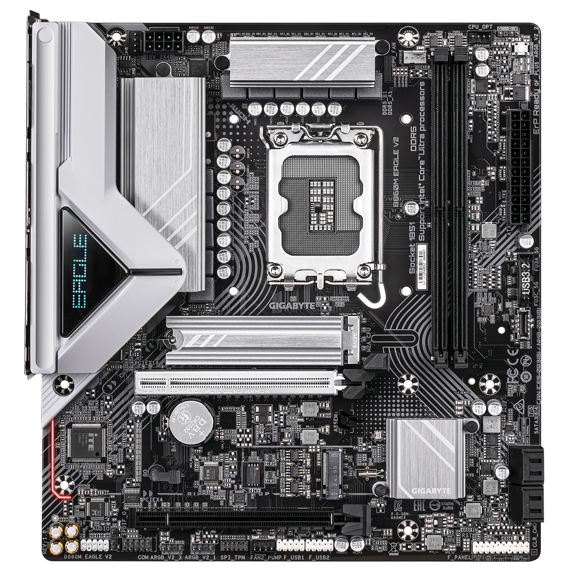 GIGABYTE B860M EAGLE V2 moederbord Intel B860 LGA 1851 (Socket V1) micro ATX - Afbeelding 3