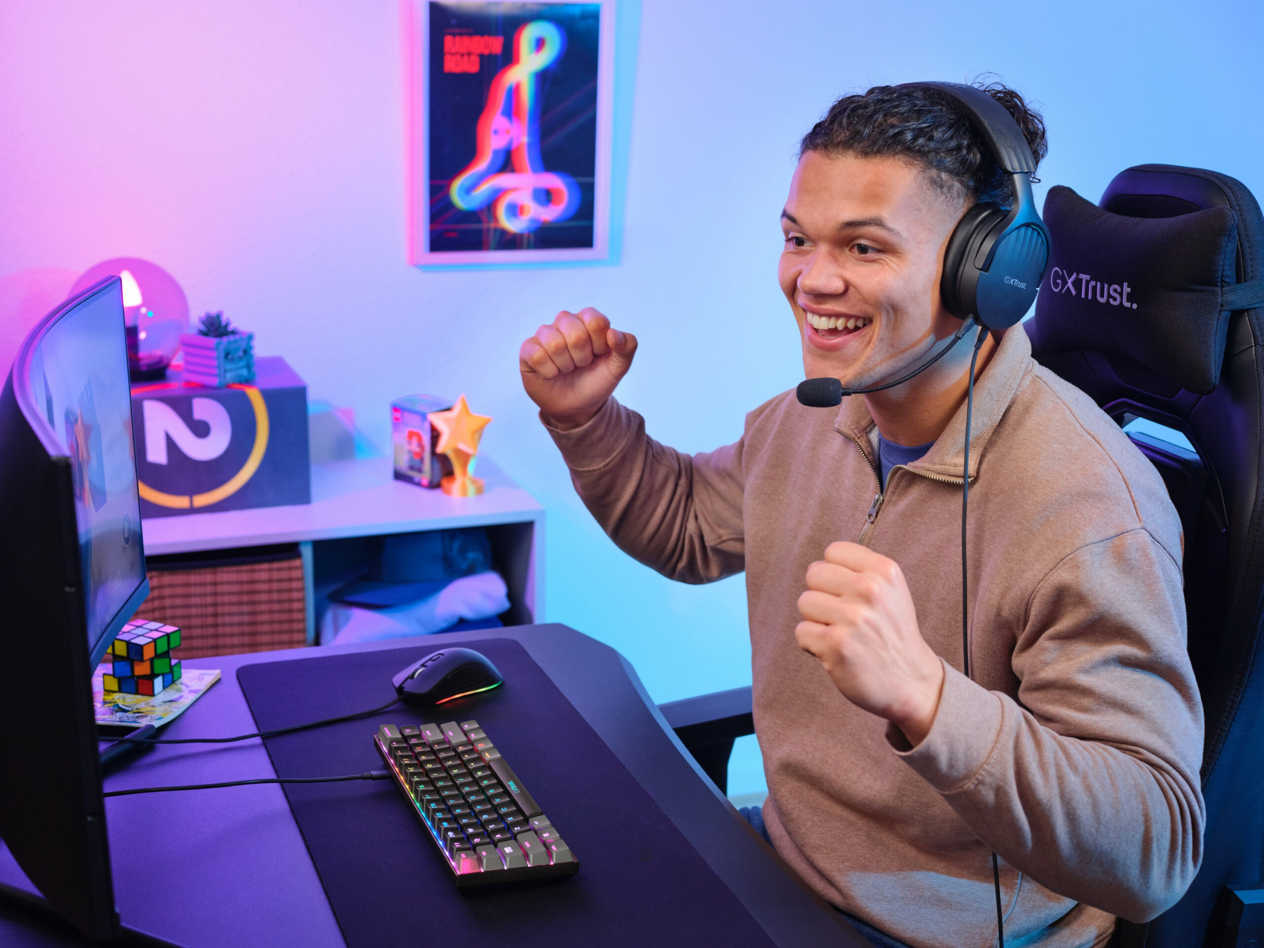 Trust GXT 923 YBAR Gaming Muis - Draadloze gamingmuis – 6 programmeerbare knoppen – 7200 DPI – Zwart - Afbeelding 12